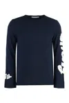Comme Des Garçons Crew-neck Wool Sweater In Blue