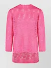 Comme Des Garçons Crewneck Knit Longline Sheer Sweater