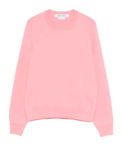 Comme Des Garçons Crewneck Sweater In Pink
