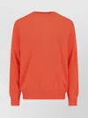 Comme Des Garçons Crewneck Sweater With Ribbed Cuffs And Hem In Red