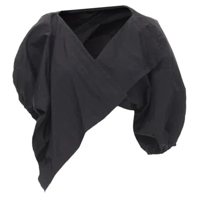 Comme Des Garçons Comme Des Garcons 's Crinkled Nylon Twist Back Shrug Jacket In Black