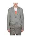 Comme Des Garçons Crinoline Long-sleeved Suit Jacket In Gray