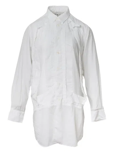 Comme Des Garçons Croad Cutting Out Blouse In White
