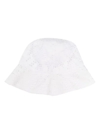 Comme Des Garçons Crochet-knit Cotton Bucket Hat In White
