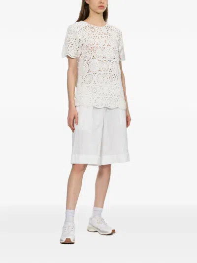 Comme Des Garçons Crochet Top In White