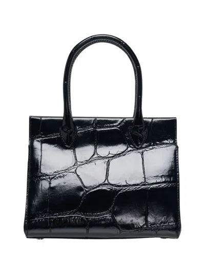Comme Des Garçons Crocodile-effect Tote Bag In White