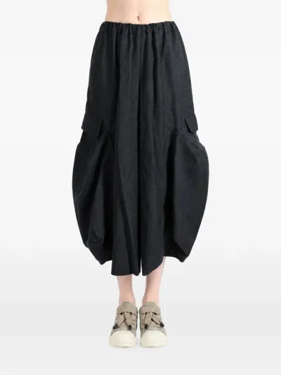 Comme Des Garçons Cropped Cargo Trousers In Black