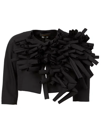 Comme Des Garçons Cropped Jacket In Black