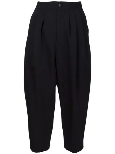 Comme Des Garçons Cropped Tailored Trousers In Black