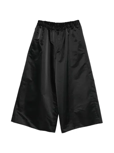 Comme Des Garçons Cropped Track Trousers In Black