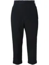 Comme Des Garçons Cropped Trousers In Black