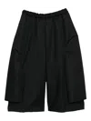 Comme Des Garçons Cropped Trousers In Black