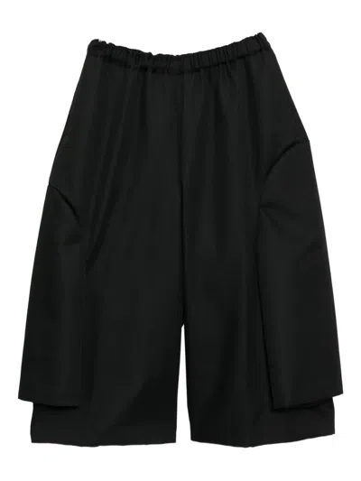 Comme Des Garçons Cropped Trousers In Black