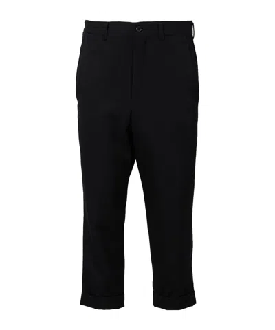Comme Des Garçons Cropped Trousers In Brown