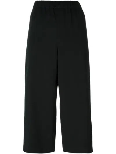 Comme Des Garçons Cropped Trousers In Black