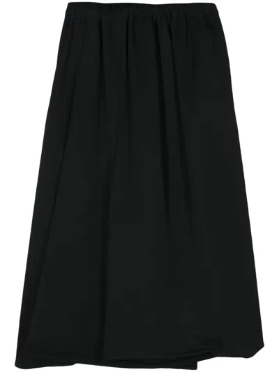 Comme Des Garçons Cropped Wide Trousers In Black