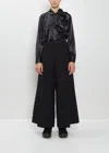 Comme Des Garçons Cropped Wide Wool Blend Pants In Multi