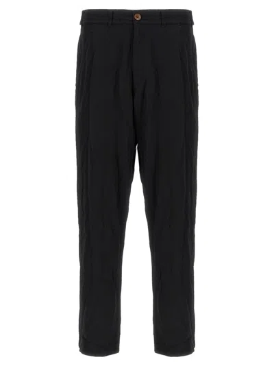 COMME DES GARÇONS COMME DES GARÇONS CRUMPLED FABRIC TROUSERS WITH ZIP