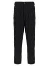 Comme Des Garçons Front Pleated Trousers With Back And Side Pockets In Black
