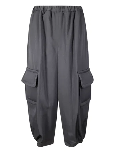 Comme Des Garçons Cuffed-ankles Trousers In Gray