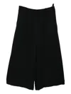 Comme Des Garçons Cuffed Wide-leg Trousers In Black
