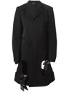 Comme Des Garçons Cut-out Bow Detailing Coat In Black