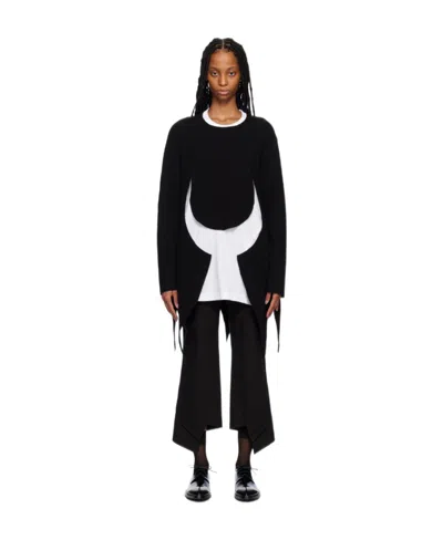 Comme Des Garçons Cut-out Detail Asymmetric Jumper In Black