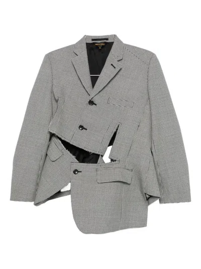 Comme Des Garçons Cut-out Detailing Blazer In Gray