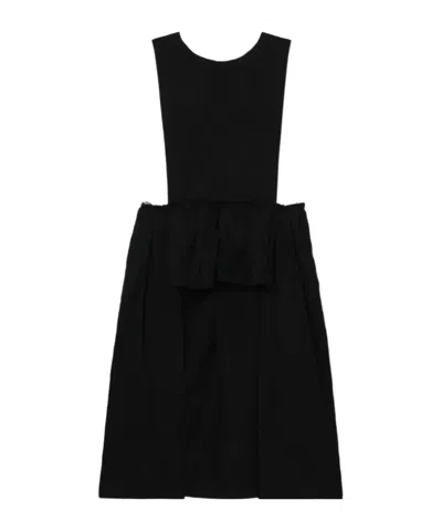 Comme Des Garçons Cut-out Midi Dress In Black