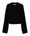 Comme Des Garçons Cropped Women's Jacket Long Sleeves In Black