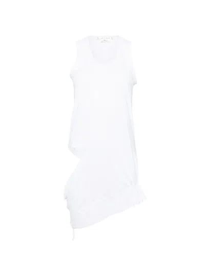 Comme Des Garçons Cut-out Asymmetric Top In White