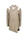 Comme Des Garçons Unstructured Linen Blazer In Gray