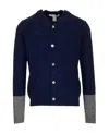 Comme Des Garçons Forever V Neck Cardigan In Blue