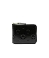 Comme Des Garçons Debossed-detail Leather Wallet In Black