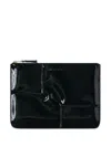 Comme Des Garçons Debossed-logo Wallet In Black