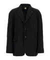 Comme Des Garçons Deconstructed Blazer With Mirror Lapels In Black
