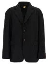 Comme Des Garçons Deconstructed Blazer With Mirror Lapels In Black