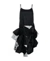 Comme Des Garçons Deconstructed Tailored Midi Dress In Black