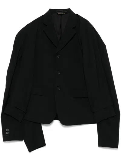 Comme Des Garçons Detachable-sleeves Blazer In Black