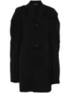 Comme Des Garçons Detachable-sleeves Coat In 黑色