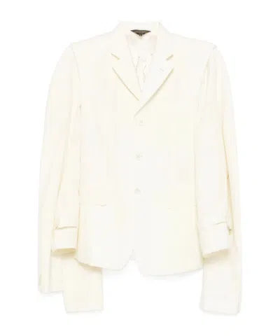 Comme Des Garçons Detachable-sleeves Waistcoat In White