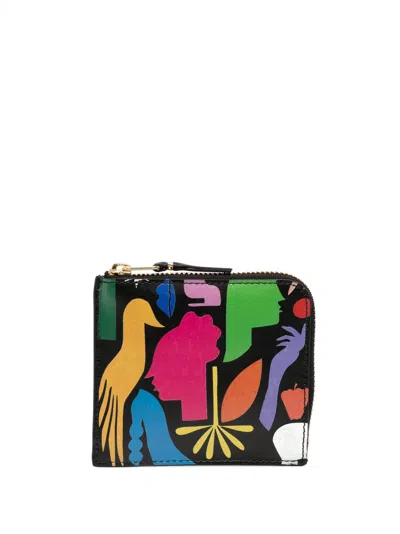 Comme Des Garçons Diana Ejaita Leather Wallet In Multicolour