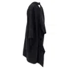 Comme Des Garçons Comme Des Garcons Dinosaur Jagged Cut Out Draped Coat In Black