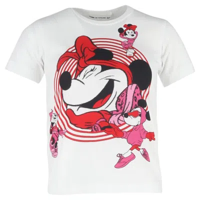 Comme Des Garçons Disney Edition Minnie Mouse T-shirt In White Cotton In Neutral