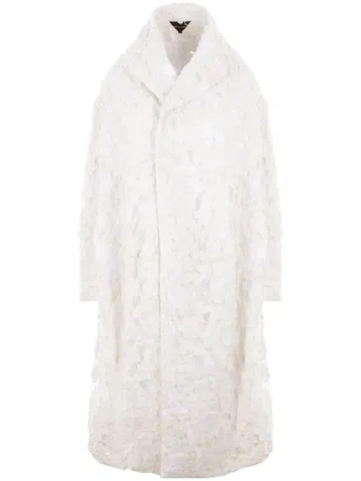 COMME DES GARÇONS DISTRESSED-LACE LONG COAT