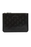 COMME DES GARÇONS DOT EMBOSSED ZIP CLUTCH