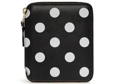 Comme Des Garçons Dot Leather Wallet In Black