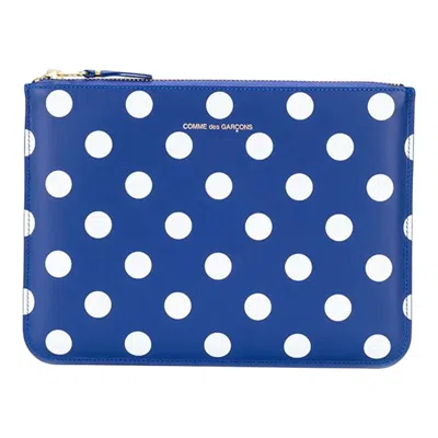 Comme Des Garçons Dots Printed Big Pouch In Black
