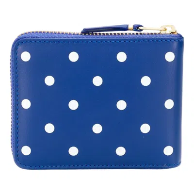 Comme Des Garçons Dots Printed Leather Line U Zip Wallet