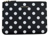 Comme Des Garçons Dots Printed Leather Wallet In Black